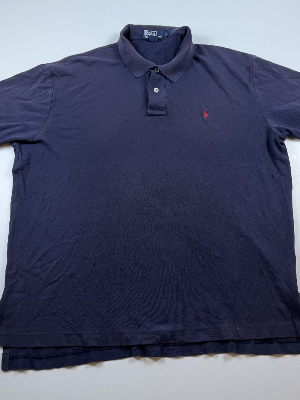 Vintage Polo Ralph Lauren Pony Polo Shirt - Men's Large - Navy Blue Y2K Vintage
